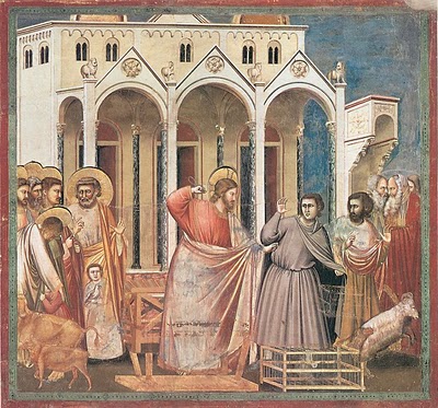 The Cleansing of the Temple by Giotto in the Scrovegni Chapel, Padua